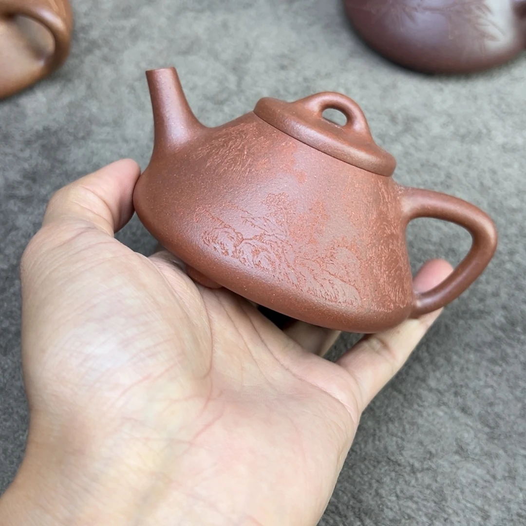 且***6茶壶紫砂桃花退火子冶