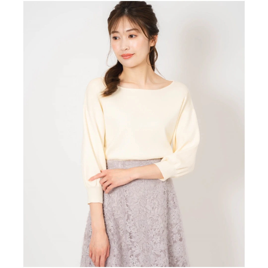 【TaKuMi】日系品牌 秋季新款 N 时尚气质百搭纯色船领针织衫