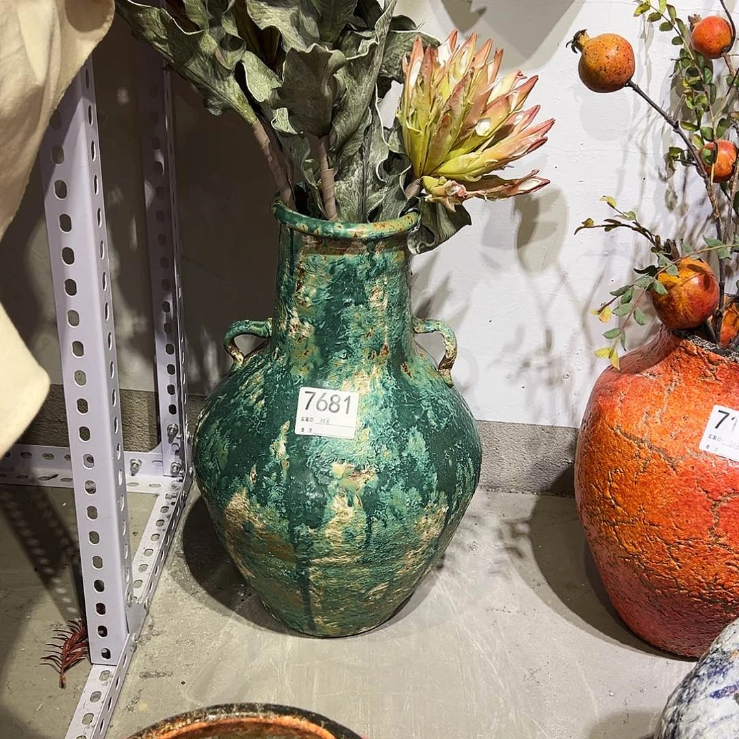 瓶7681高42口10陶瓷花瓶无孔