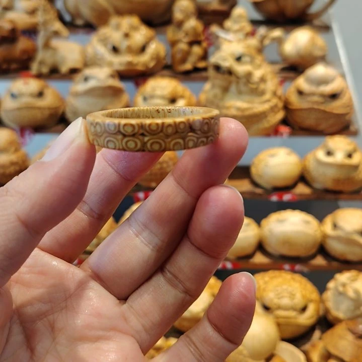 竹竹根雕半钉竹环