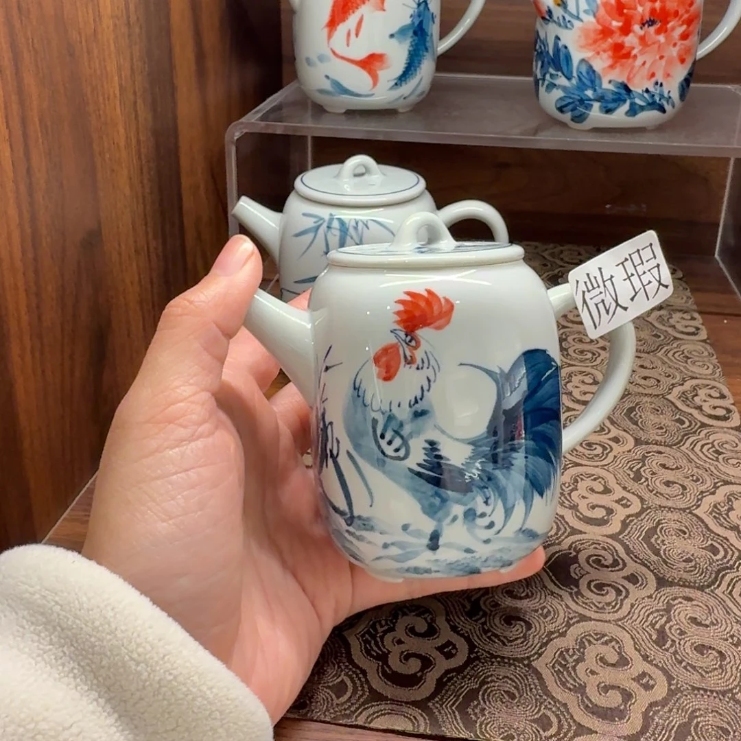 釉下彩纯手绘微瑕