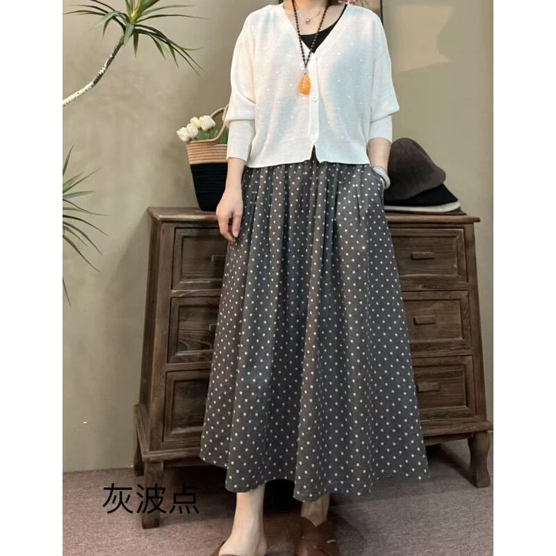 2523 夏装新款波点半身裙