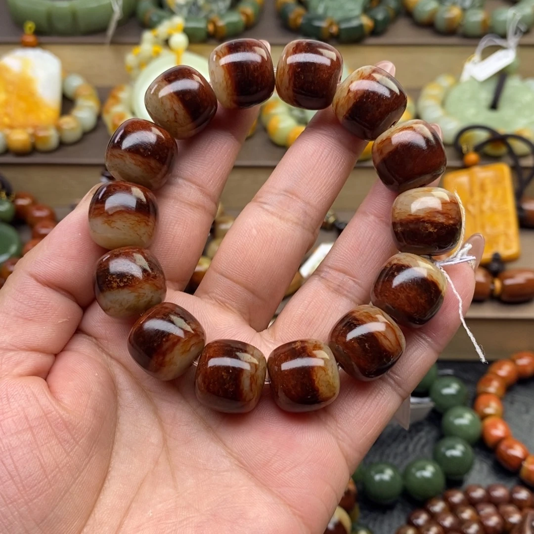 三***料透闪石质玉未镶嵌手串