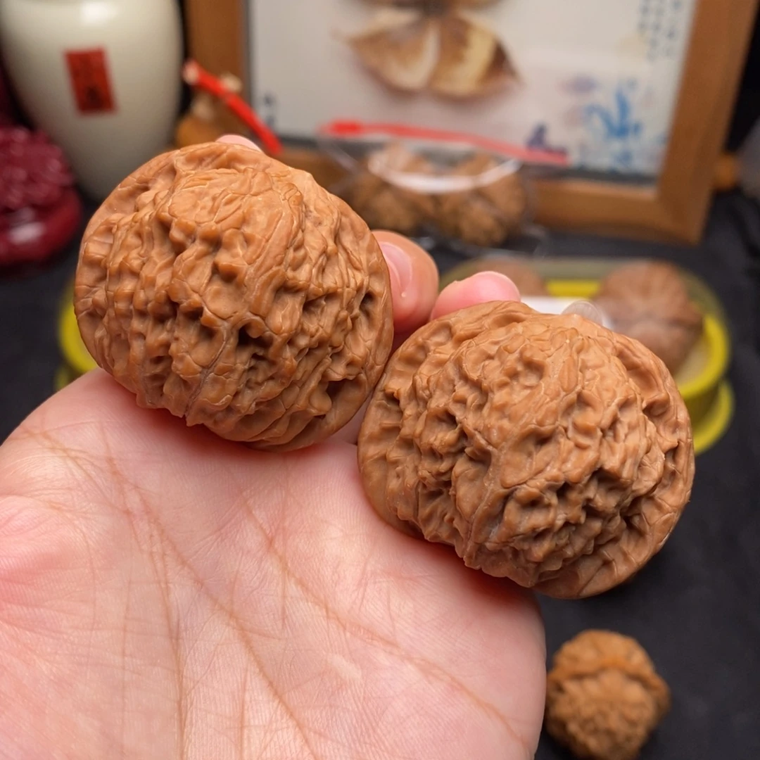 文玩核桃把件42磨盘