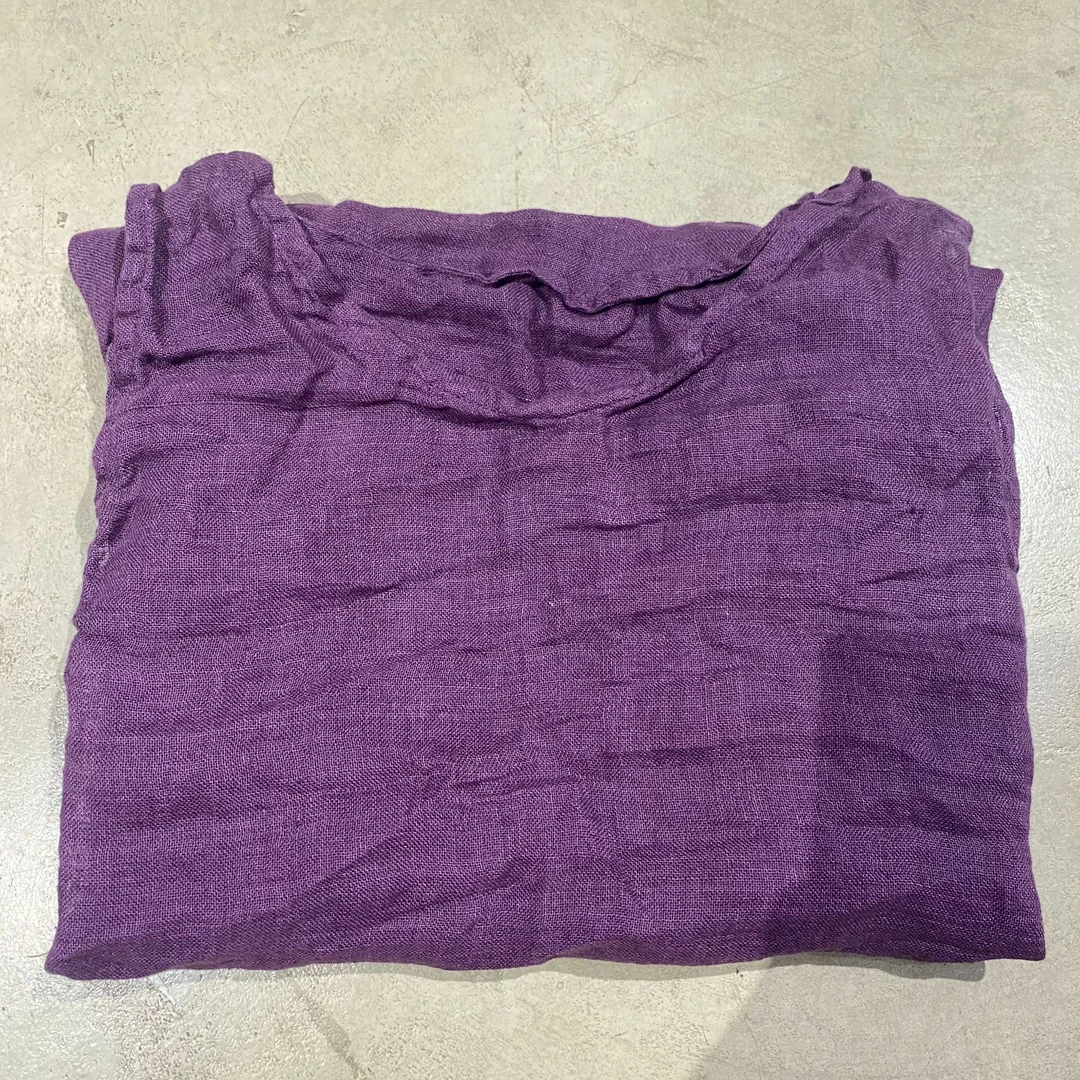 小元 春夏色织亚麻复古文艺圆领背心