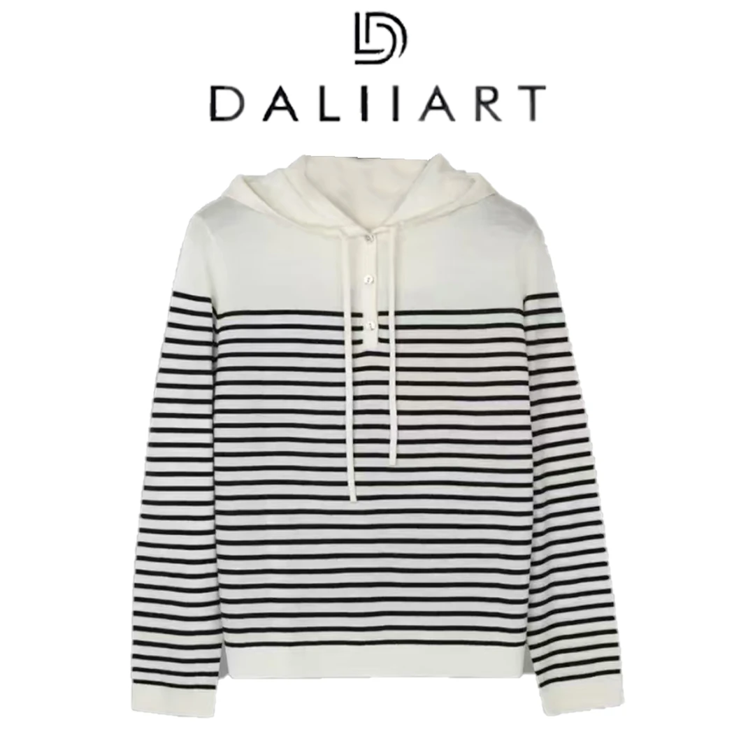 DALIART 水手帽衫 南毛扬子60支100美丽诺羊毛18针帽衫DLTX1557