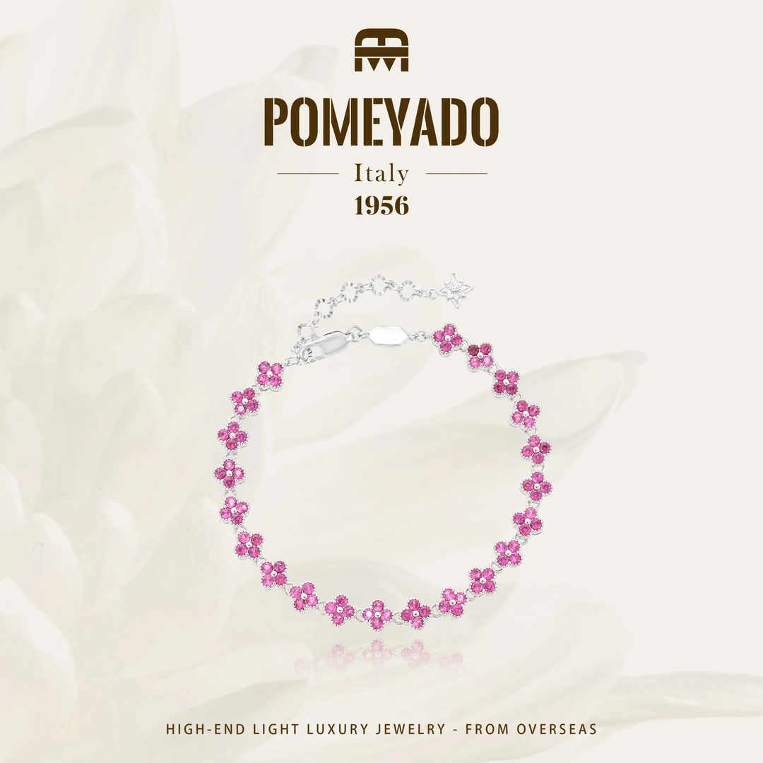 【奇迹花宴】Pomeyado时尚百搭轻奢花花手链F2463