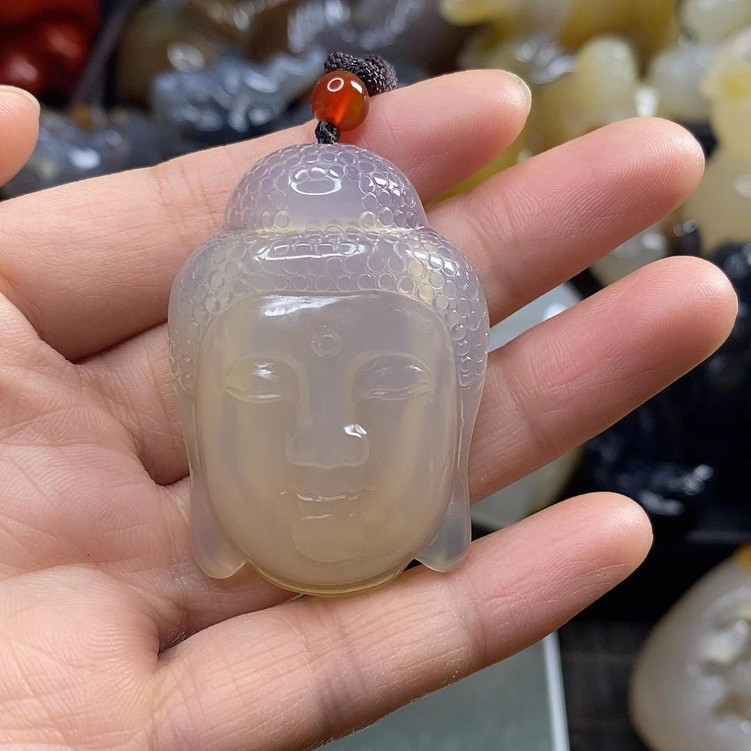 玛瑙/玉髓未镶嵌吊坠