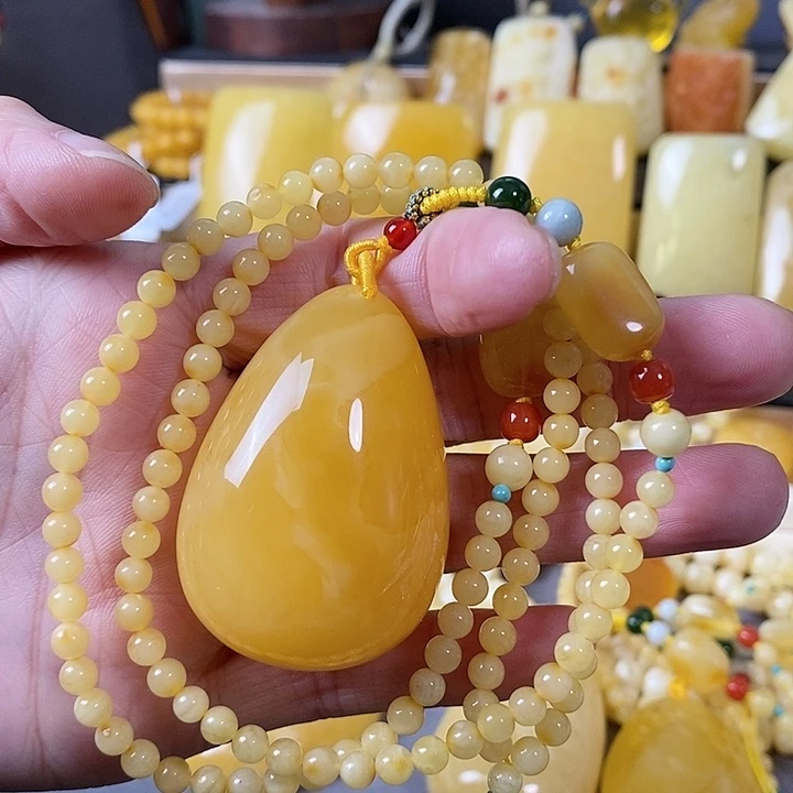 琥珀未镶嵌裸石水滴