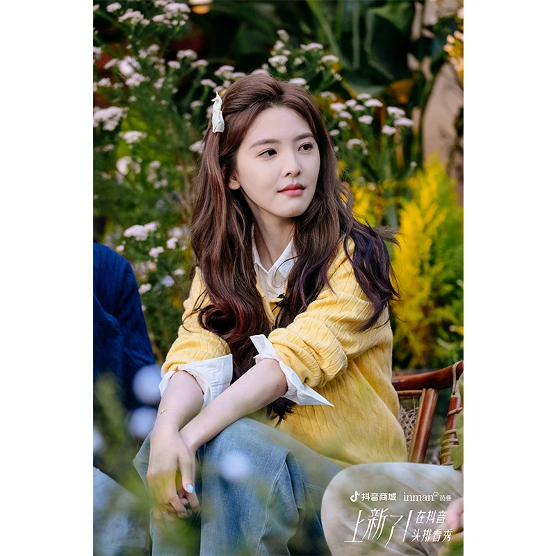 【流光风】丨章若楠同款丨茵曼秋新款时尚休闲百搭开衫毛衣绣花针织