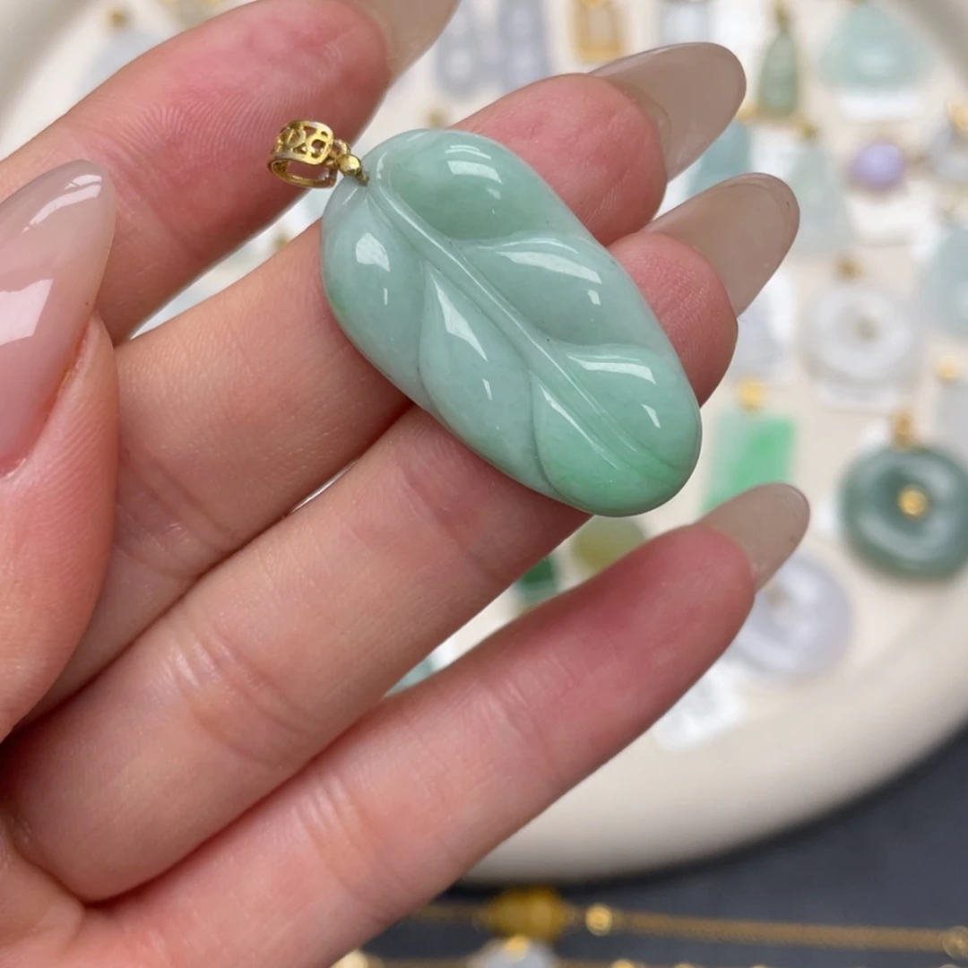 翡翠银S925镶嵌吊坠(不含链)