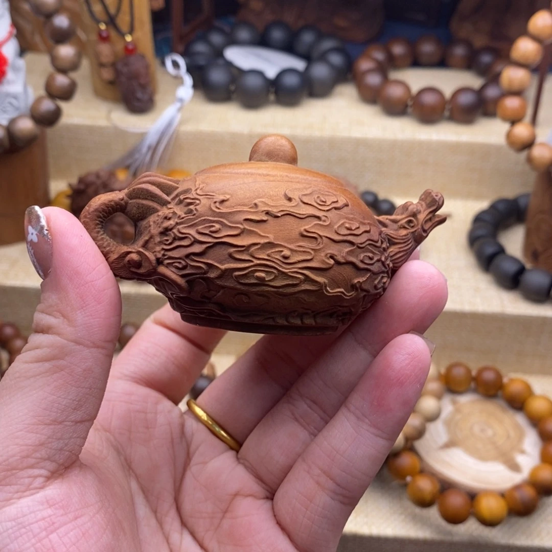 檀香木手串/手链把把壶，焦糖