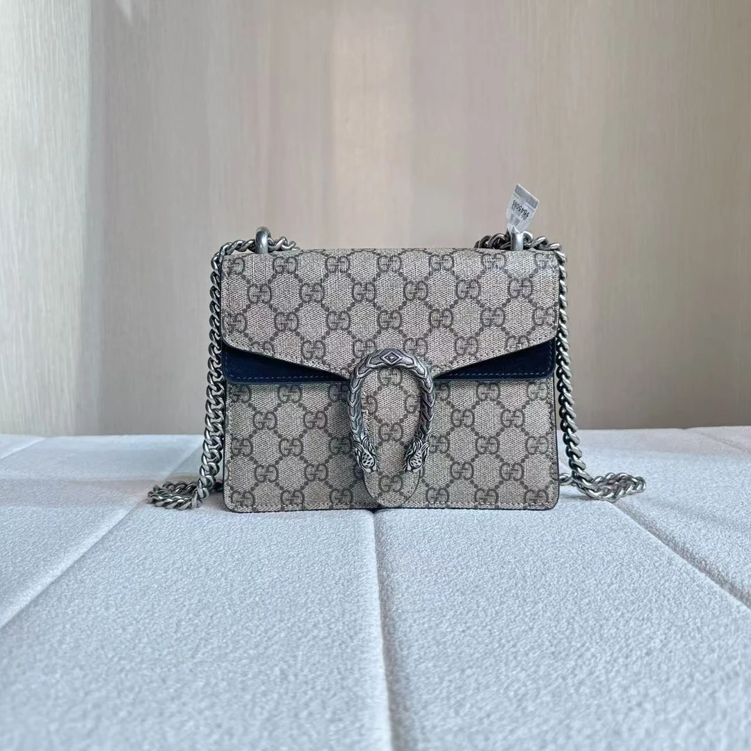 99新 GUCCI/古驰 古驰 拼黑色小号酒神链条包  10906033