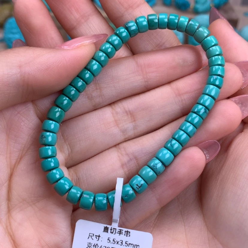 【闪购商品】绿松石直切手串5.5未镶嵌寂****彩