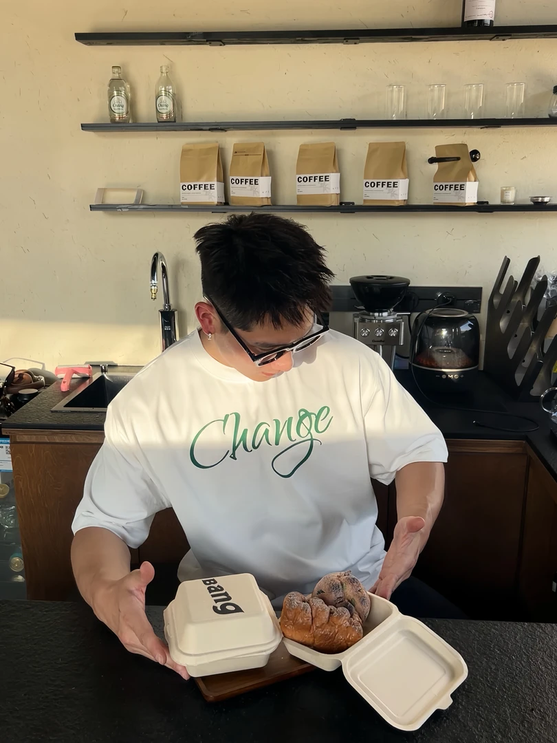 TTYM*夏季Change印花宽松纯棉短袖T美式潮流字母男女情侣落肩灰色