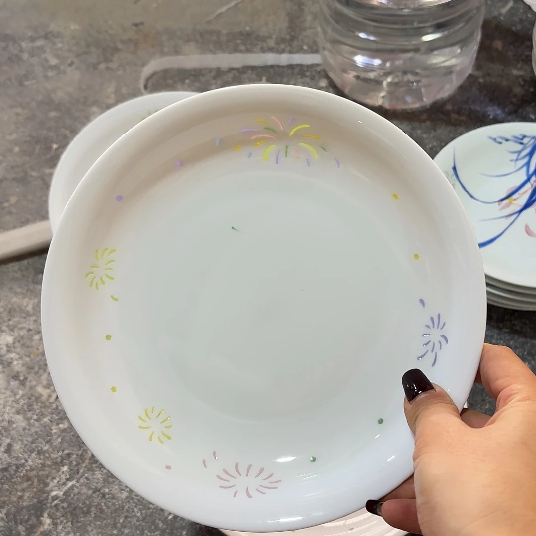 ****君白瓷烟盘新款两个微瑕