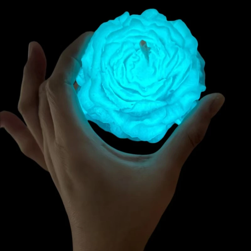 夜光牡丹花蜡烛荧光蜡烛香薰手工氛围节日礼物清新蜡烛香熏