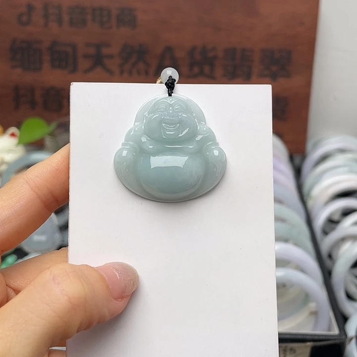 翡翠未镶嵌颈饰佛公吊坠