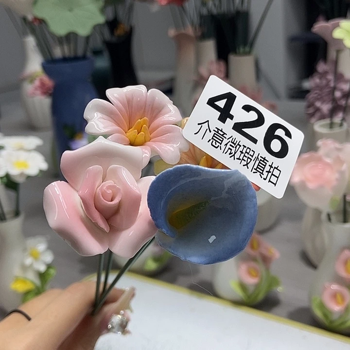 陶瓷纯手工捏花设计