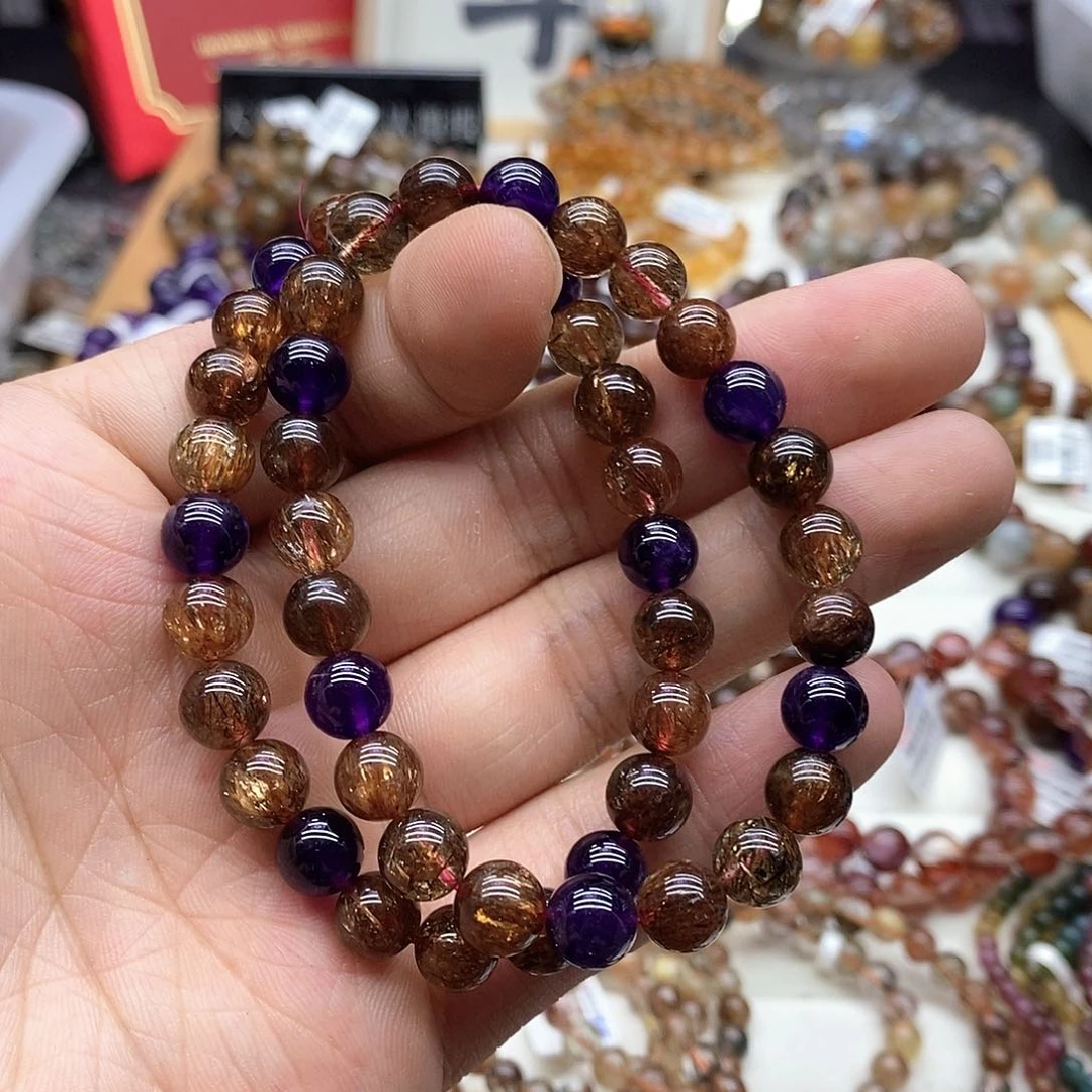 水晶手链未镶嵌多样性发货发一条