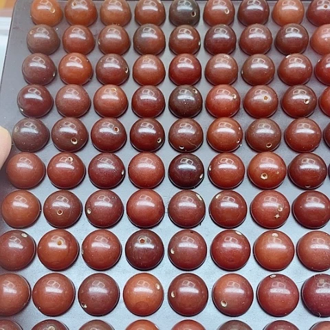 白玉菩提吊坠14瑕疵糖心圆100颗