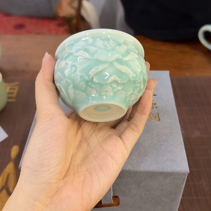 龙泉云间青瓷小米茶器
