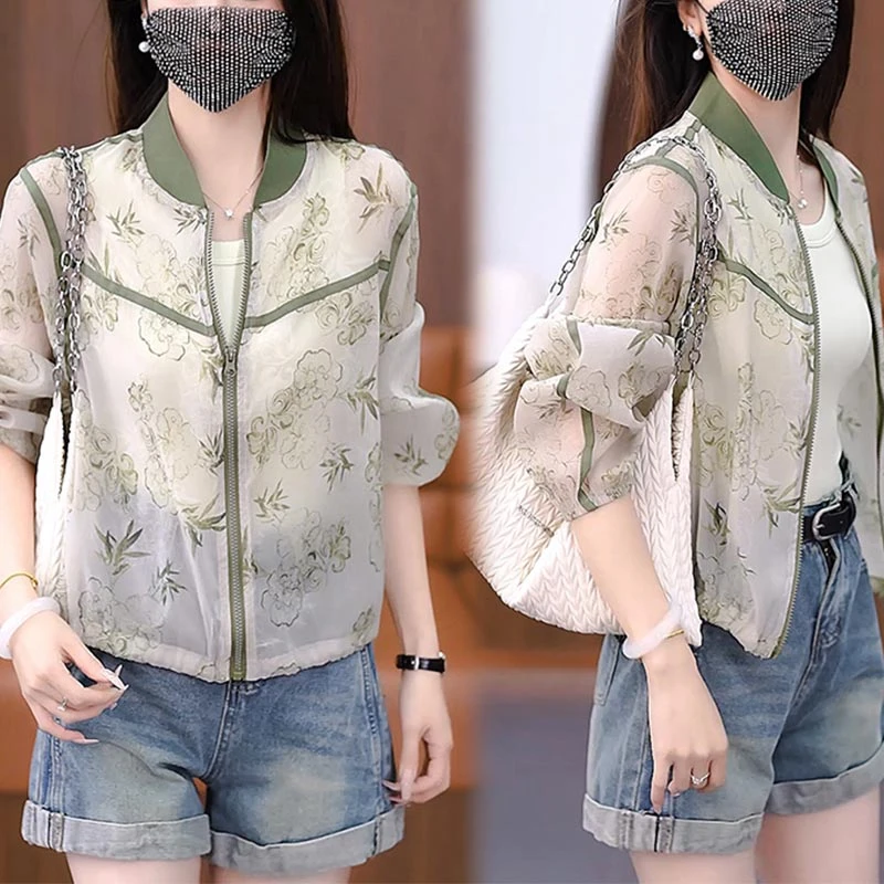 2025年夏季防晒衣长袖百搭气质宽松简约通勤新款女士外套透气小众