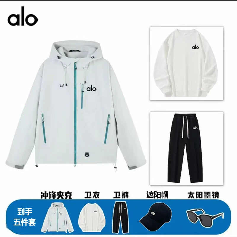 【五件套】秋季户外冲锋衣外套男女同款休闲运动时尚百搭ALO7870