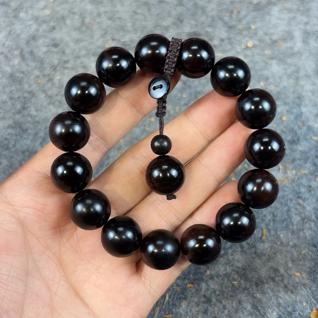 柏木（崖柏）崖柏绿色手串五灵脂1.5特档