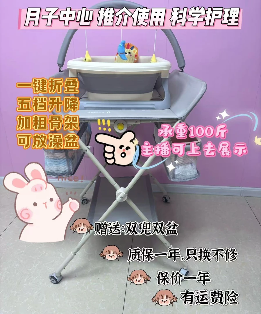 【高端款-5档升级骨架尿布台】新生儿婴幼儿加宽可折叠尿布台换尿布