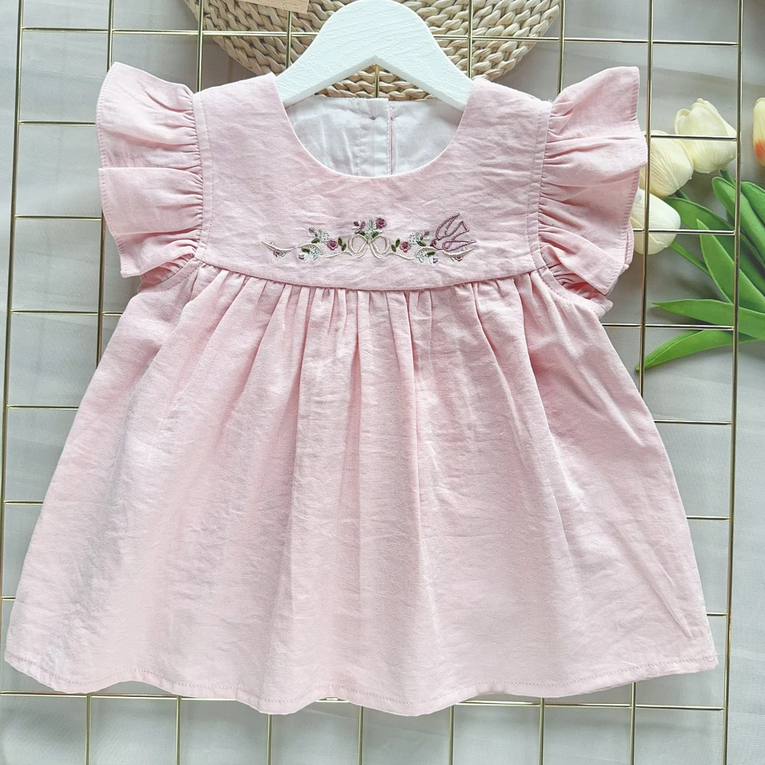 【樱花酿】Z152新品2025夏款娃娃衫时尚百搭女宝衬衫