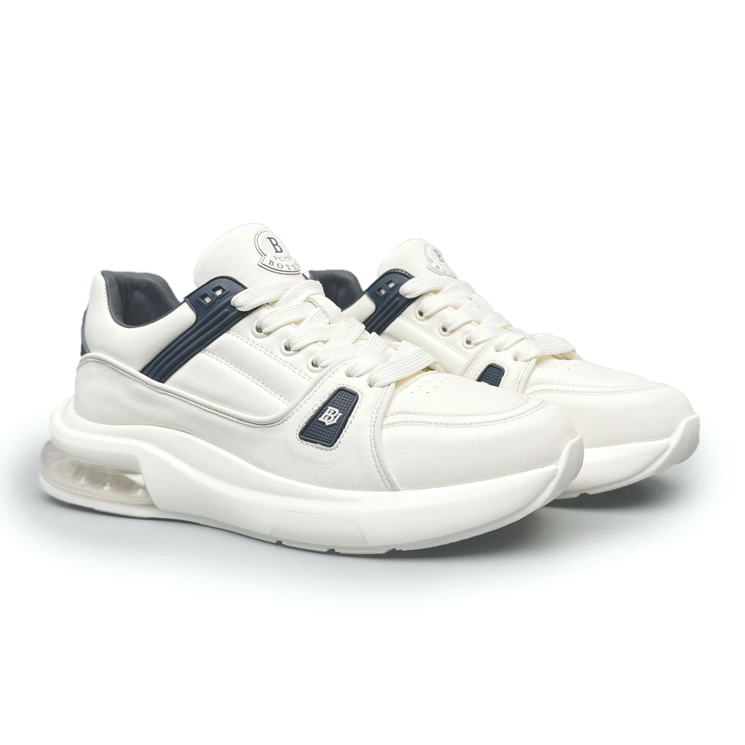 BIEUBRAYR/【白蓝色】2025新品舒适户外休闲透气运动气垫底男鞋