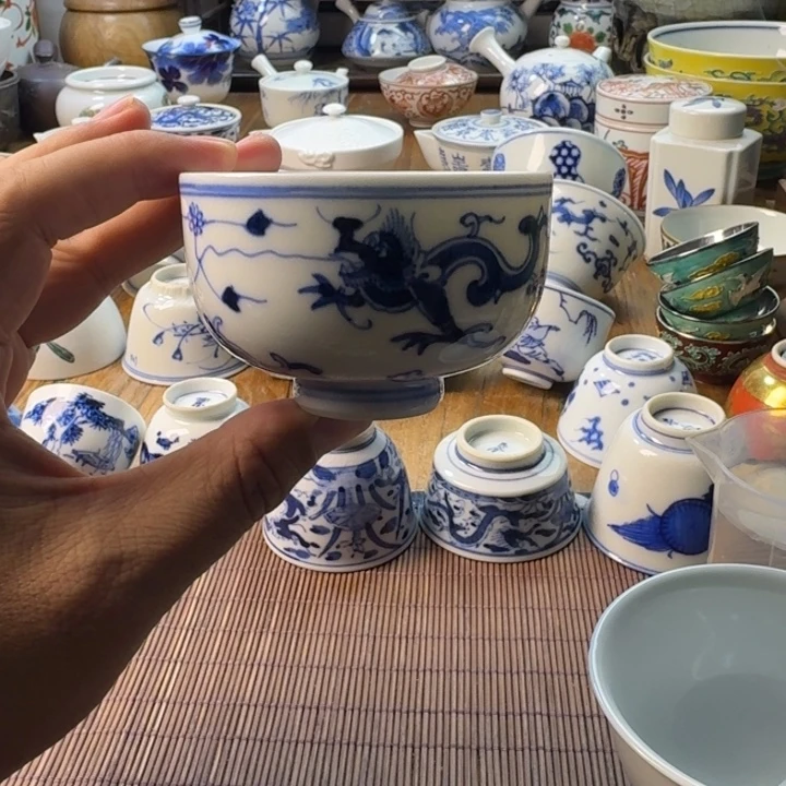 青花瓷器杯子茶具