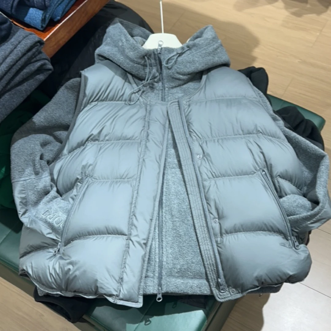 秋冬季新款可拆两件套马甲拼羽绒