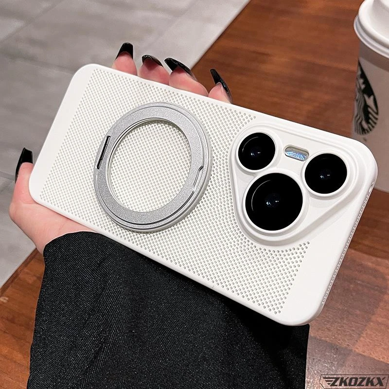 适用华为pura70pro手机壳pura70新款磁吸支架p60超薄p50蜂窝散热