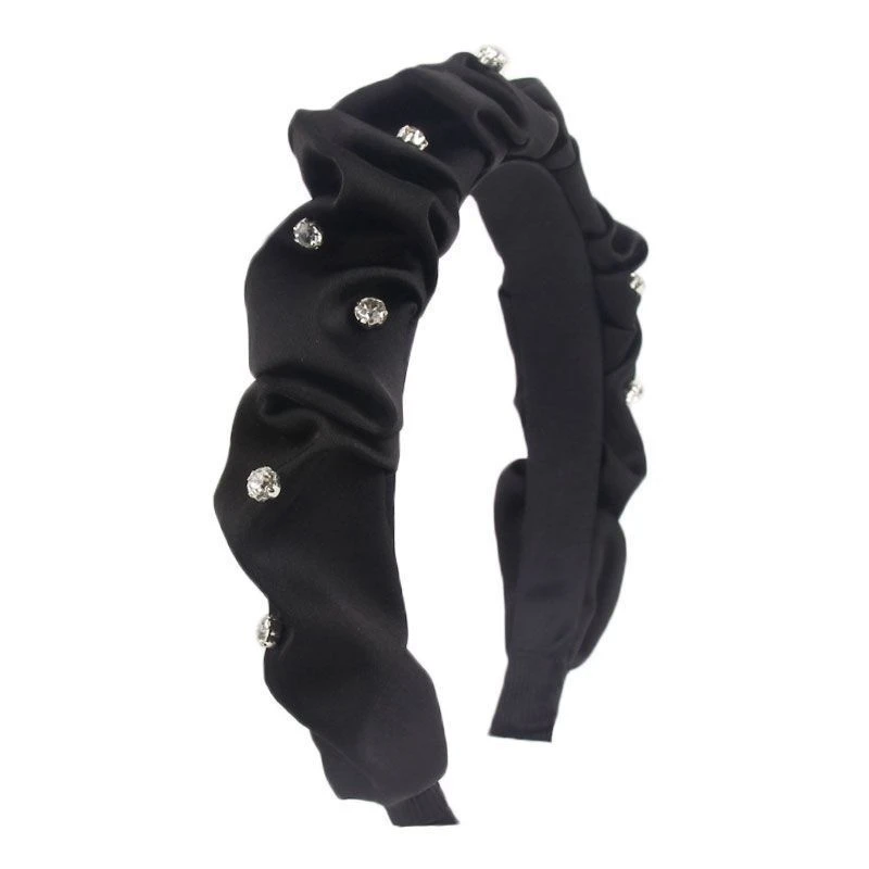 女王百搭菱形高钉钻安可拉压发卡红简约颅顶高级感宽边箍发箍