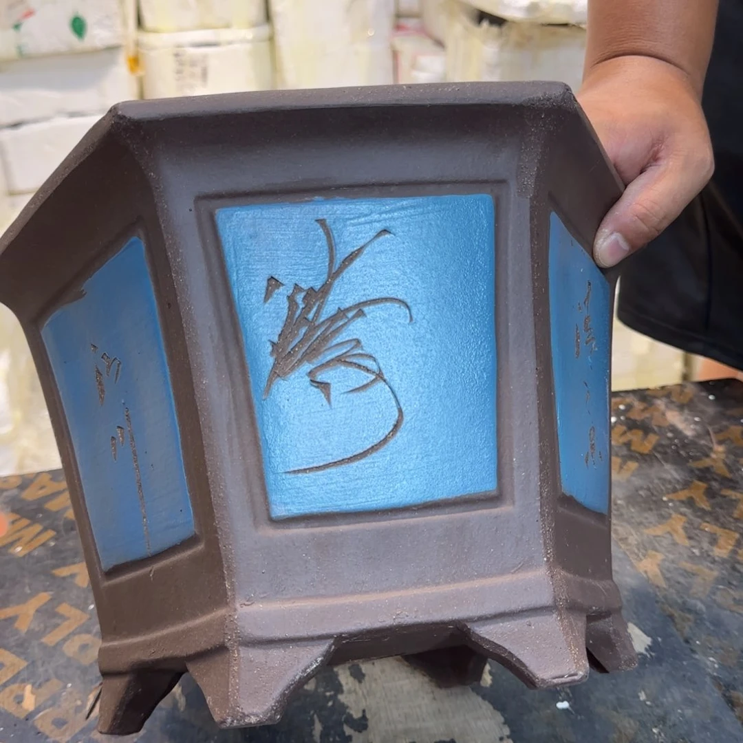 紫砂花盆口径27 23高度18