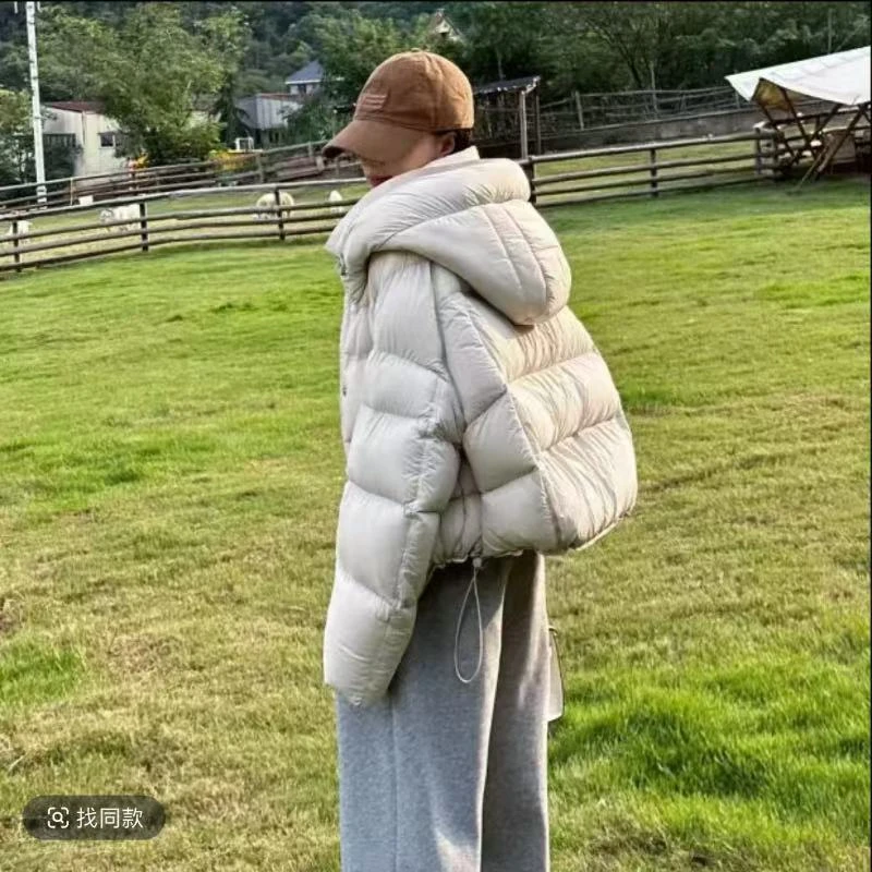 2024新款云朵泡芙短款款白鹅绒羽绒服加厚保暖小个子外套P