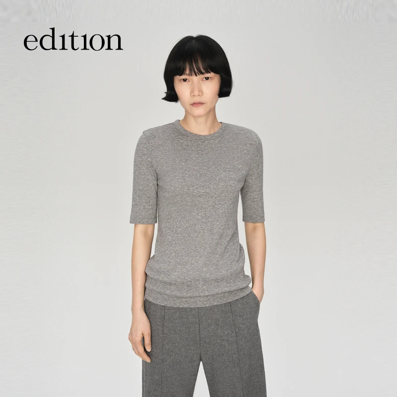 【E+轻生活系列】edition2025秋季新款针织上衣#EBE3TEE010