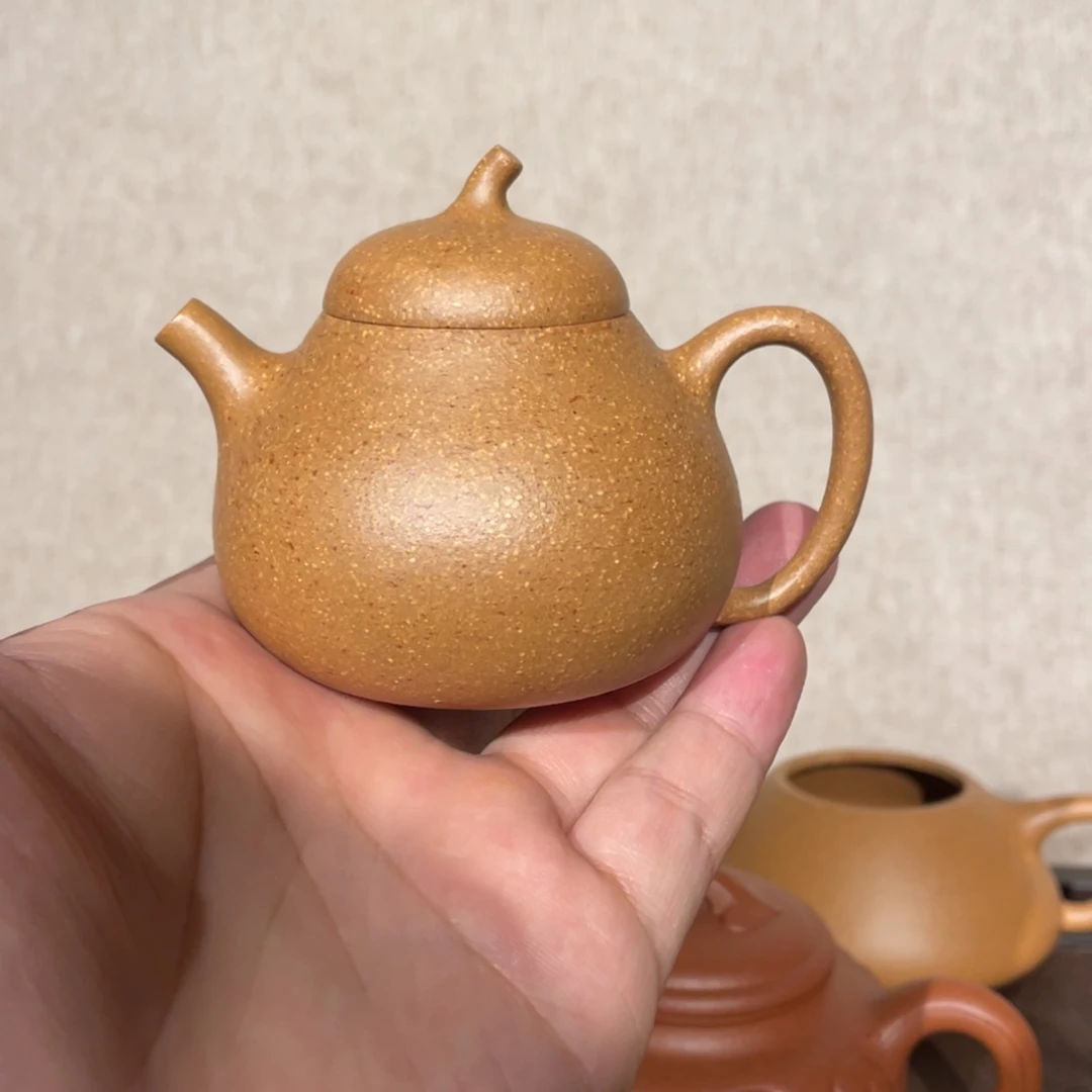 茶壶紫砂精工半手茄瓜120cc