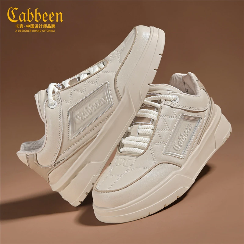卡宾2025新款透气休闲四季通用时尚休闲鞋系带耐磨中口常规款板鞋