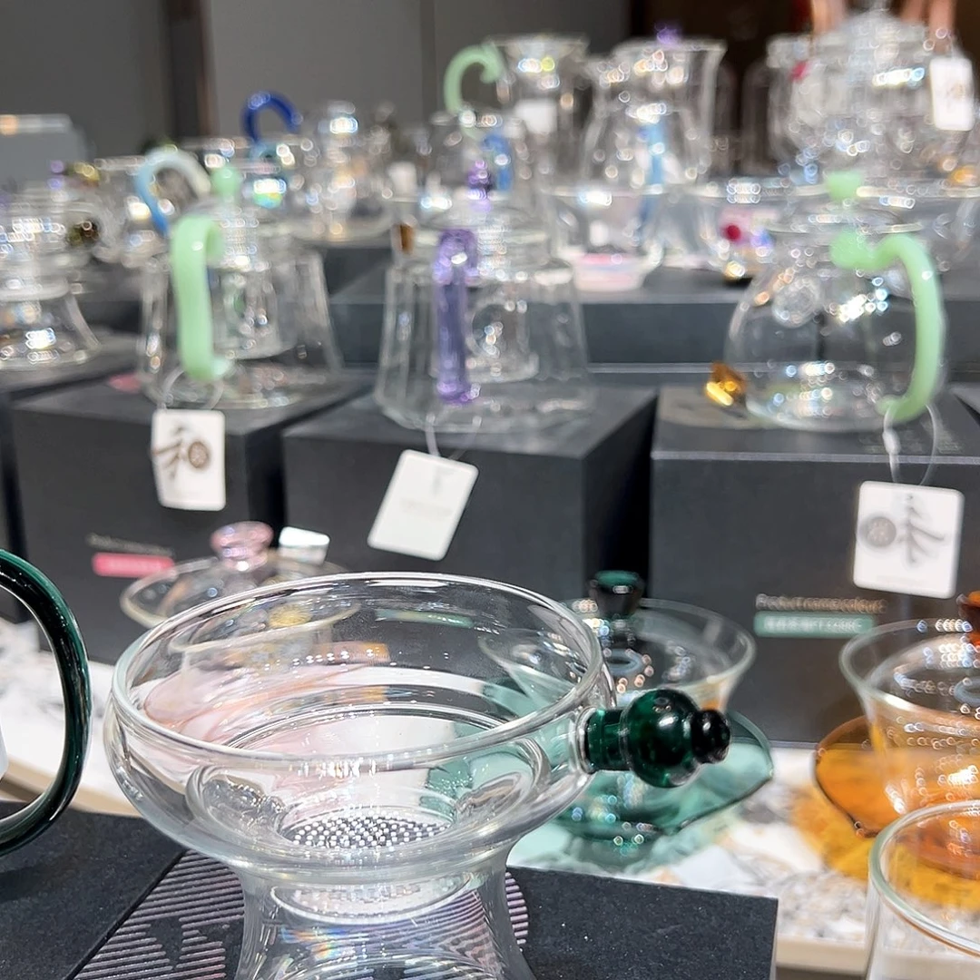 干***学禾器墨绿色奉珠茶漏