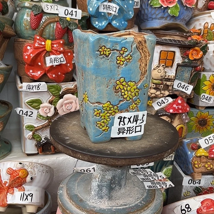 紫砂花盆粗陶材质多肉花盆