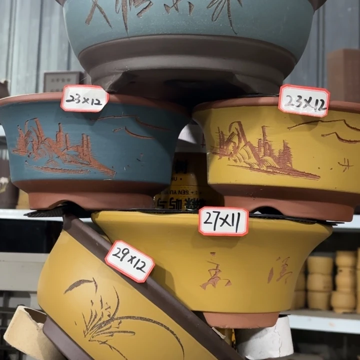 紫砂花盆100-6。