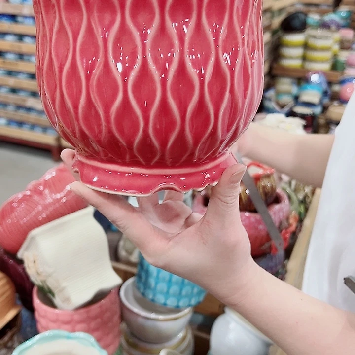 有孔，凑单福利满10元发货陶瓷多肉花盆！