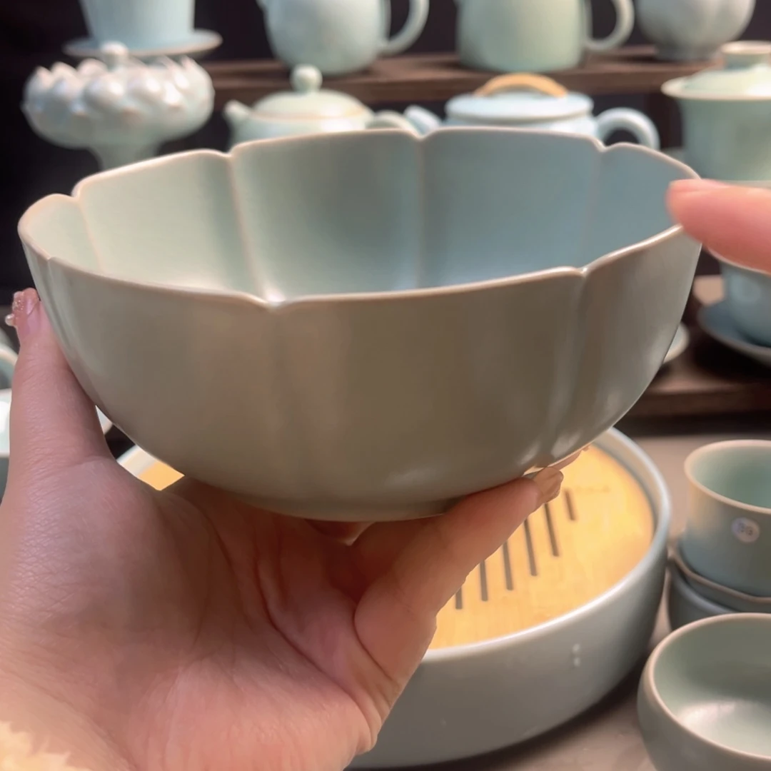 瓷仿古釉深口钵原矿