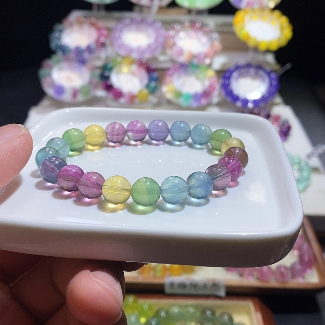 未镶嵌手链萤石马卡龙8加
