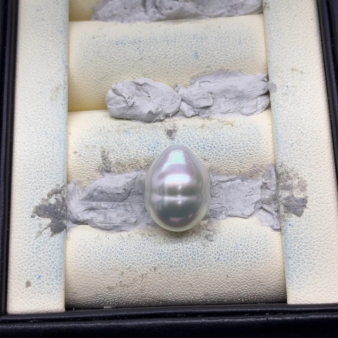 未镶嵌裸珠海水珍珠澳白炫彩宝石光裸珠12.2mm