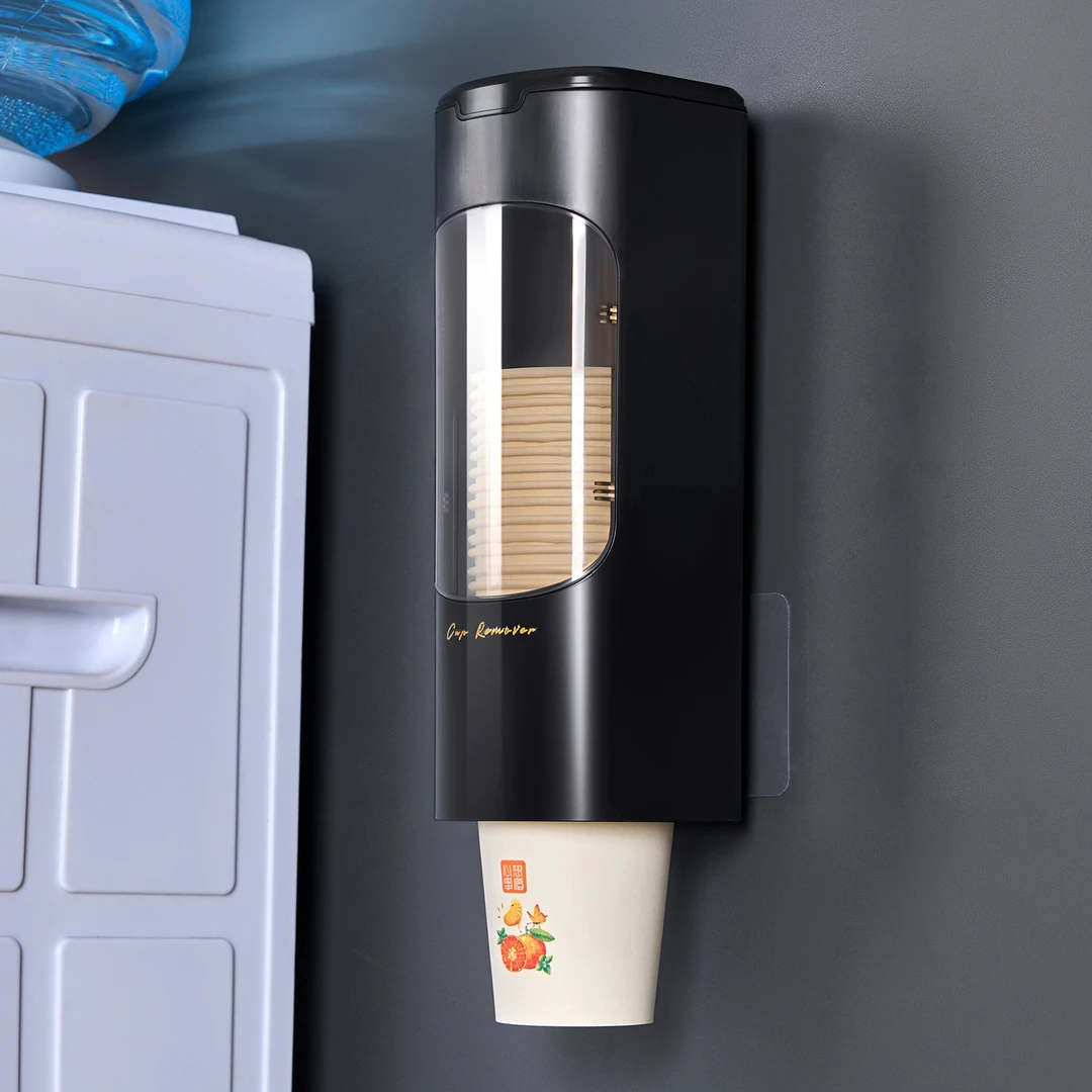 纸杯架自动取杯器一次性杯子架饮水机杯架水杯收纳架置物架壁挂