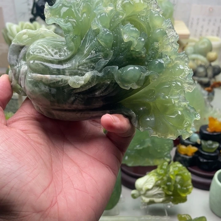 蛇纹石玉未镶嵌四大名玉手把